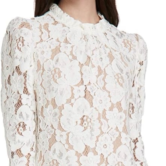 Wayf Emma Midi Lace Dress M - Picture 3 of 10